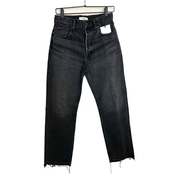Moussy Vintage Detroit Wide Straight Leg Black Jeans NWT Size 27 - Picture 8 of 15